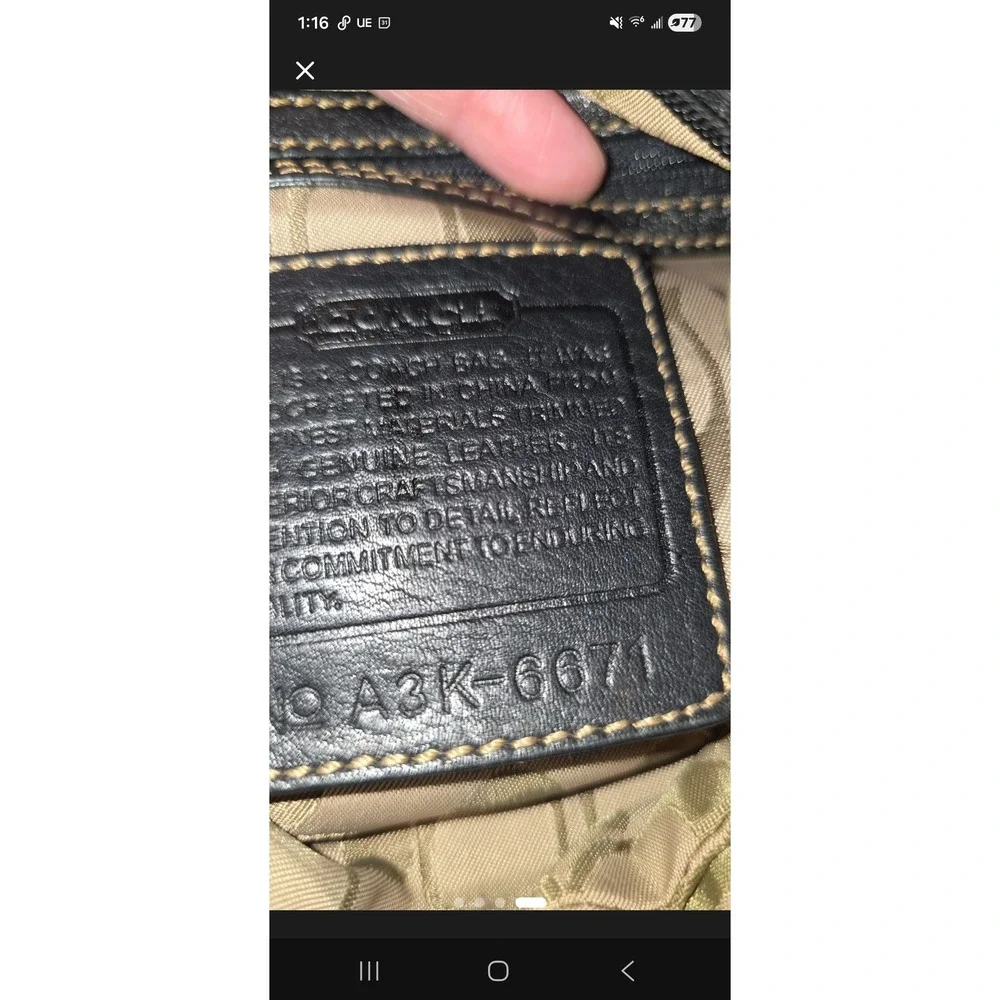 Coach 2003 Black Nylon Leather Trim Hobo Shoulder Bag Handbag Authentic A3K-6671 - Picture 9 of 9